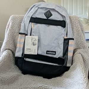 Gray adidas backpack. New with tags